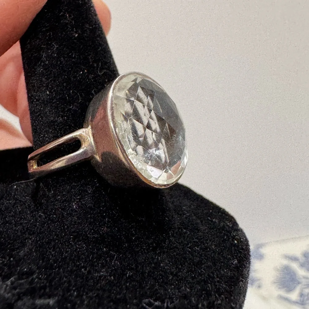 Sterling Silver ring with gemstone size 9